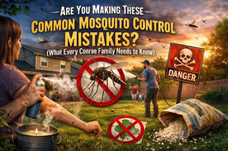 Common mosquito control mistakes for Conroe families